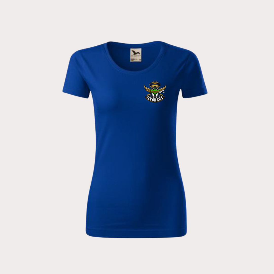 WOMEN’S FLY OR CRY CAPTAIN’S EDITION T-SHIRT