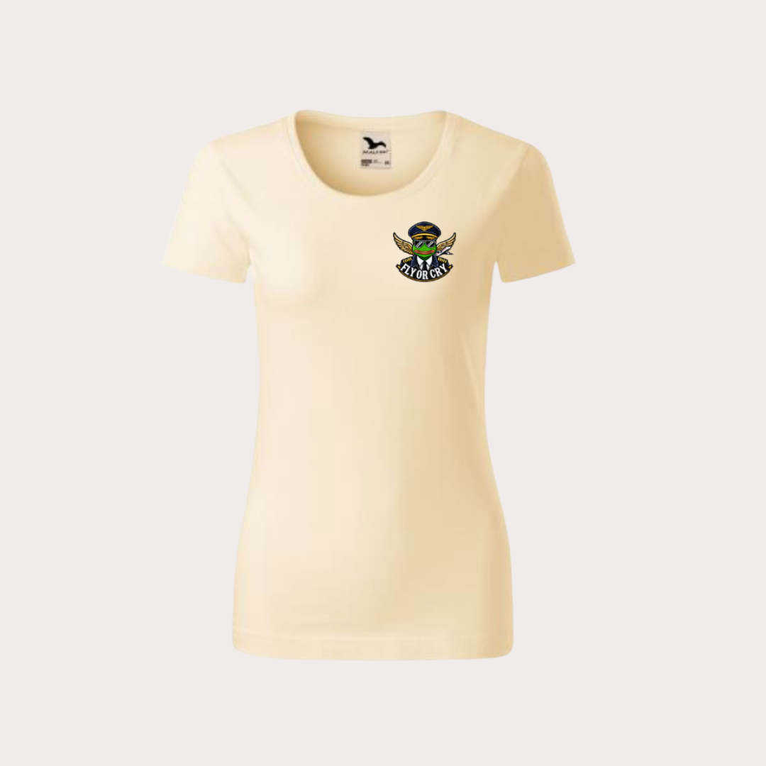 WOMEN’S FLY OR CRY CAPTAIN’S EDITION T-SHIRT