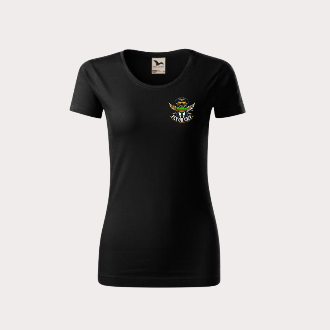 WOMEN’S FLY OR CRY CAPTAIN’S EDITION T-SHIRT