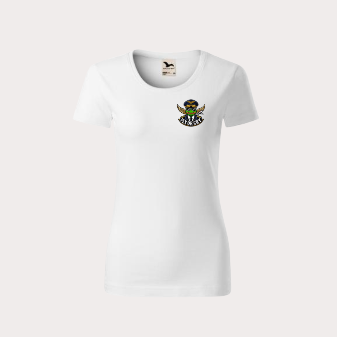 WOMEN’S FLY OR CRY CAPTAIN’S EDITION T-SHIRT